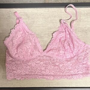 PINK Victoria’s Secret Lace Bralette in Light Pink XS